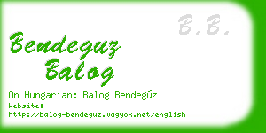 bendeguz balog business card